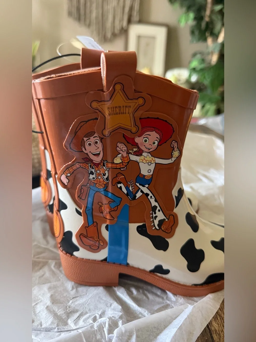Disney Pixar toy story Cowboy Character Rain Boots - size 9 /10 NEW WITH TAGS
